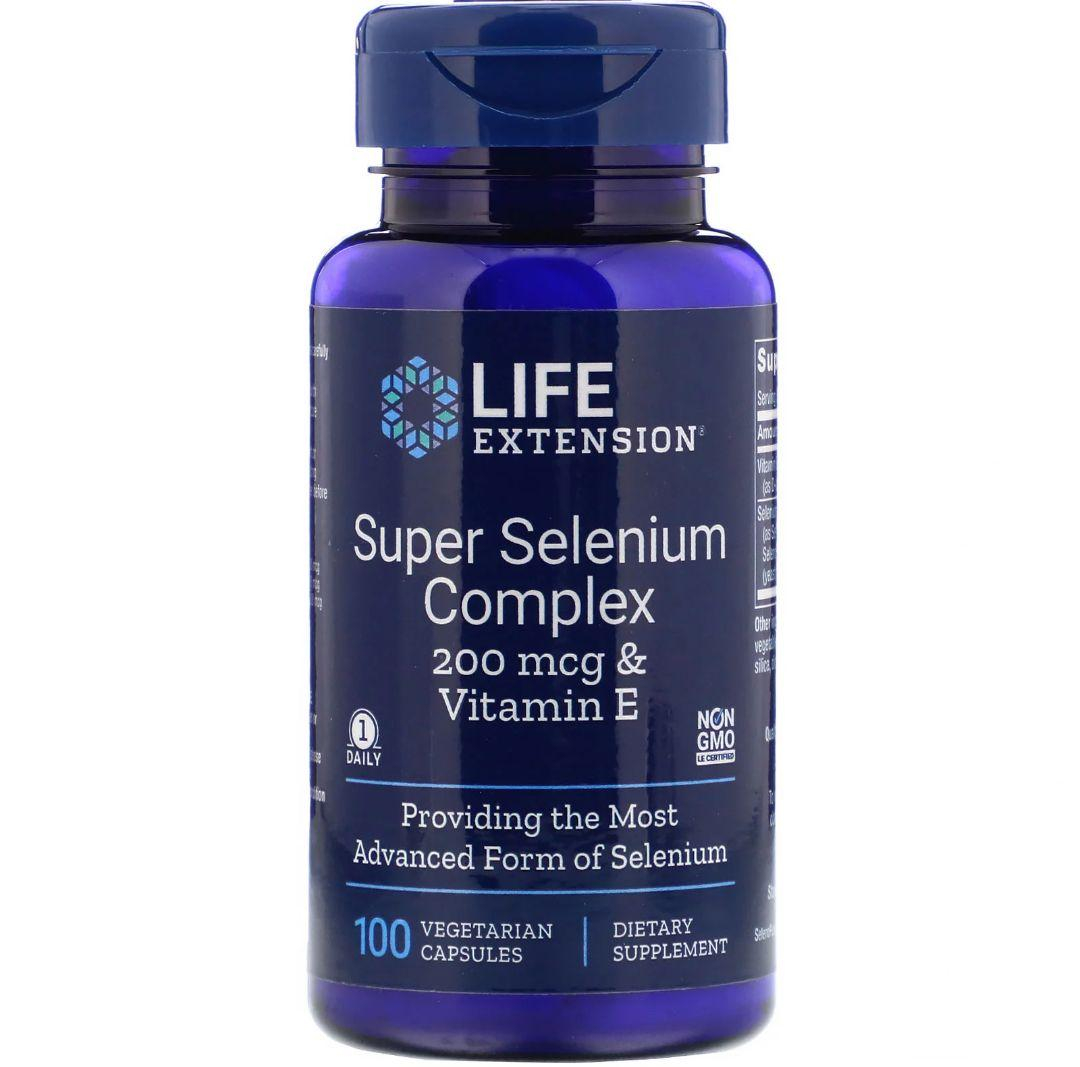 Селен з вітаміном Е Life Extension Super Selenium комплекс, 100 капсул (LEX-17781)