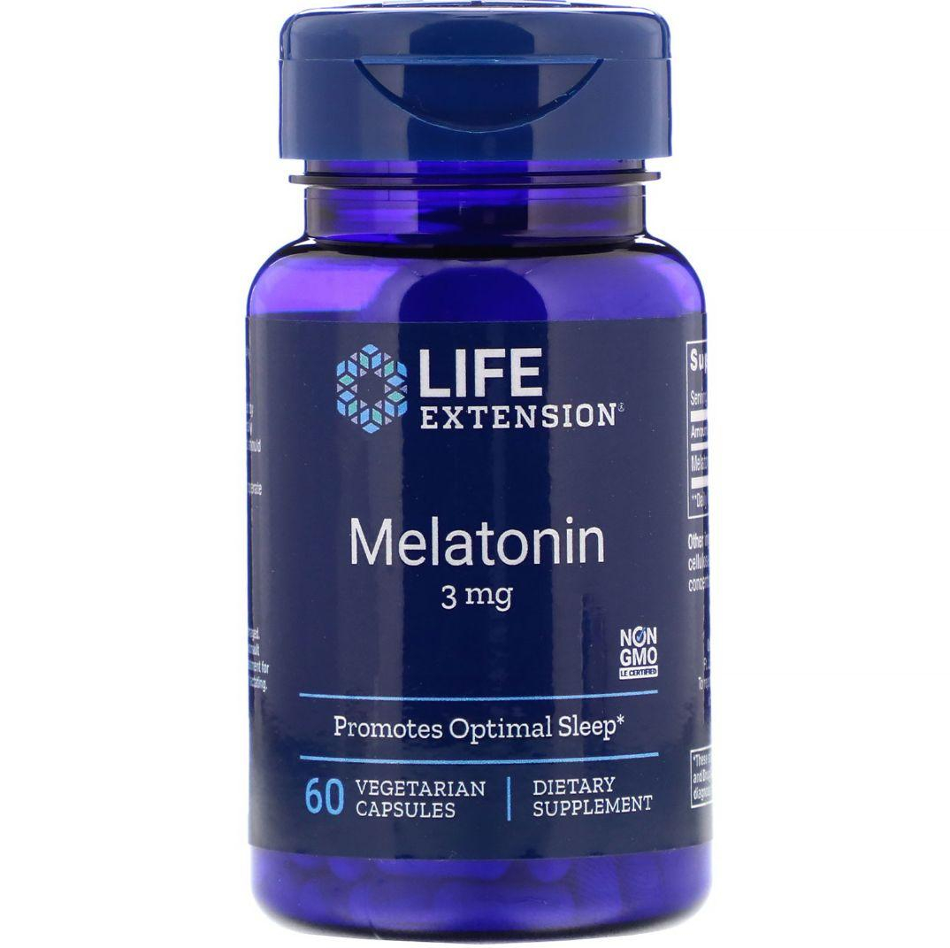 Мелатонін Life Extension Melatonin 3 мг, 60 капсул (LEX-33006)