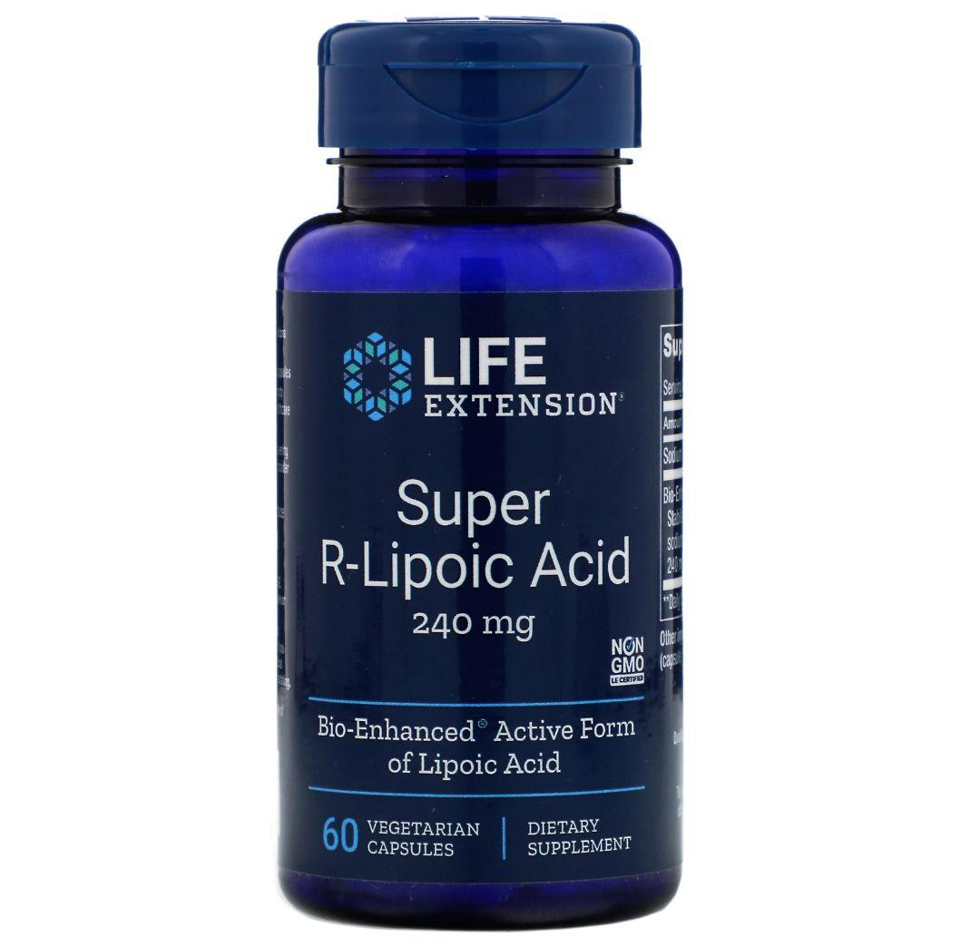 R ліпоєва кислота Life Extension R-Lipoic Acid 240 мг, 60 кап.(LEX-12086)