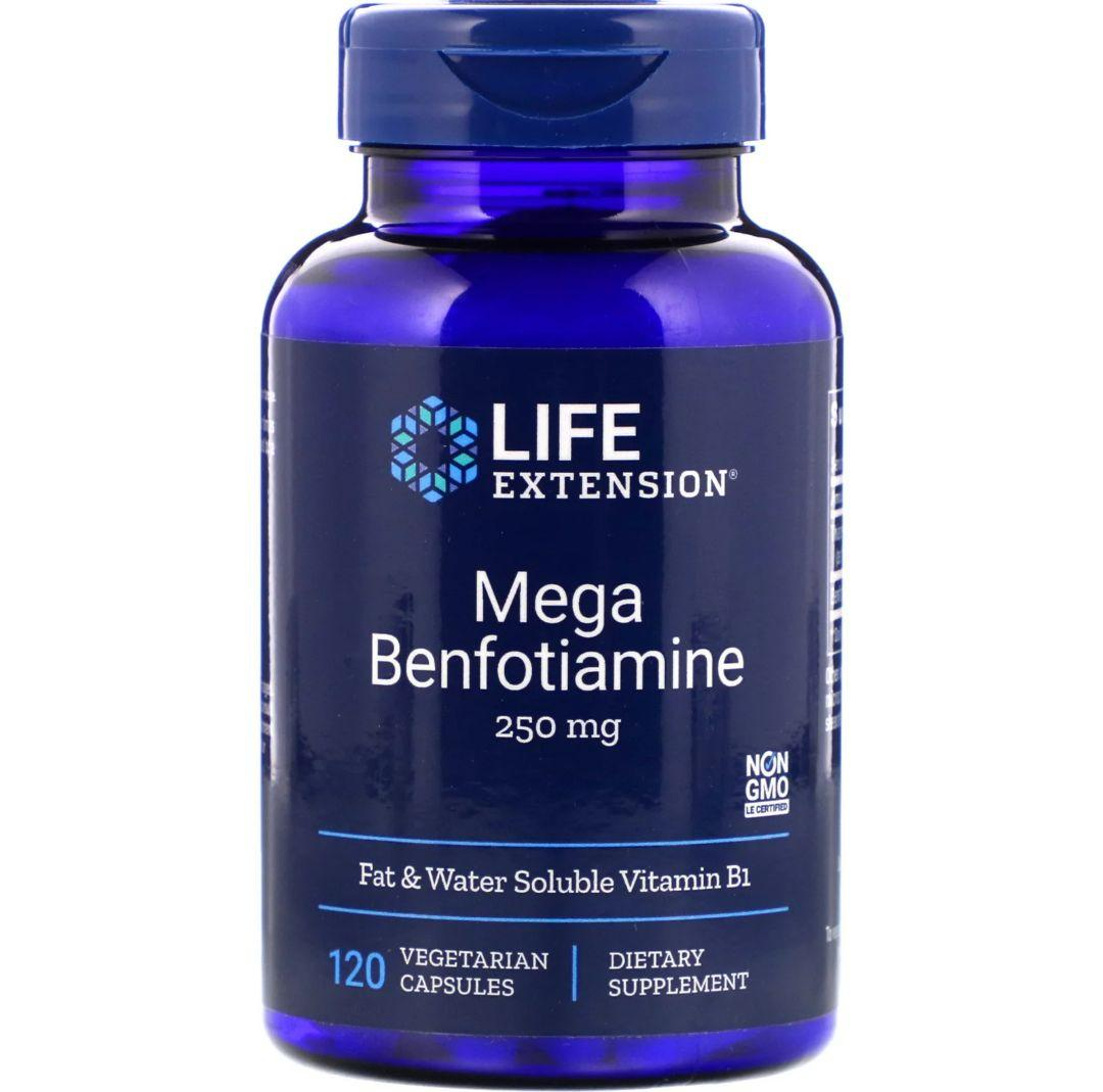 Бенфотіамін Мега Life Extension Benfotiamine 250 мг, 120 капсул (LEX-92512)