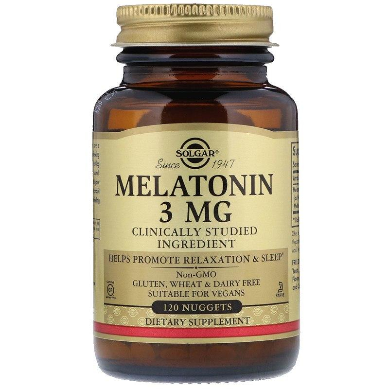 Мелатонін Solgar Melatonin 3 мг, 120 таблеток для розжовування (SOL-01935)