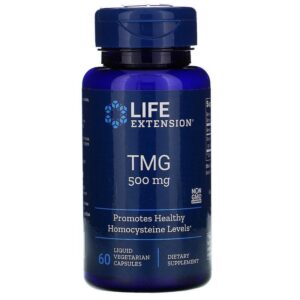 Триметилгліцин Life Extension TMG 500 мг, 60 капсул (LEX-18596)