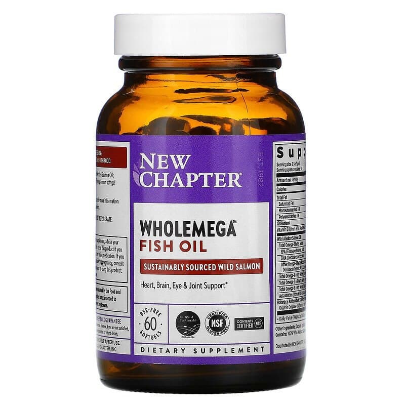 Жир аляскинского лосося New Chapter Alaskan Salmon Oil 1000 мг, 60 капсул (NCR-05002)