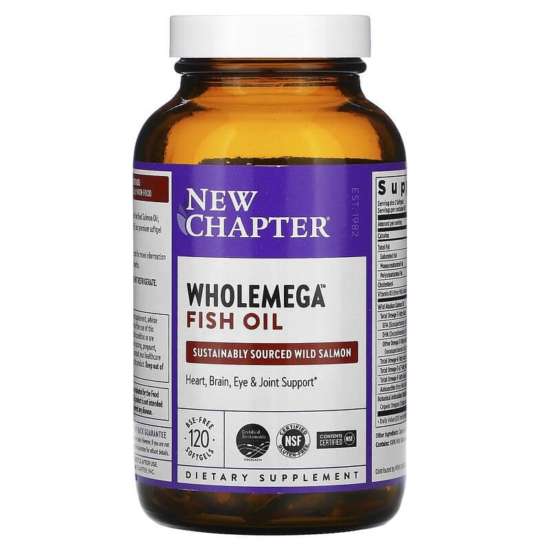 Жир аляскинского лосося New Chapter Alaskan Salmon Oil 1000 мг, 120 капсул (NCR-05003)