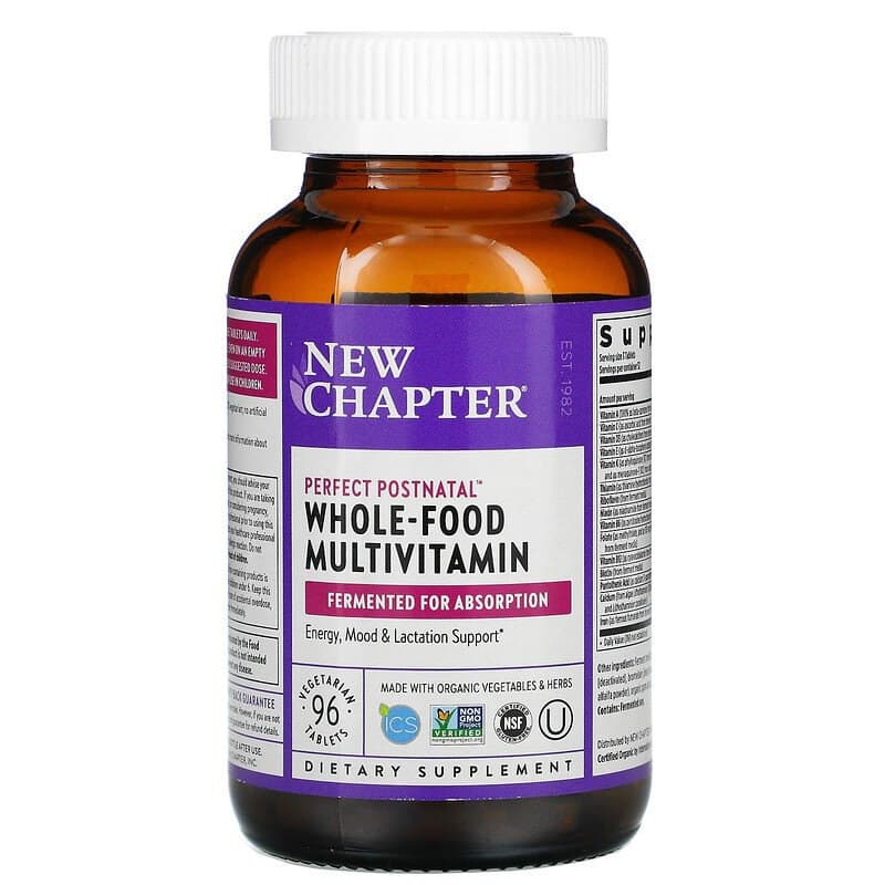 Мультивітамінний комплекс постнатальний New Chapter Postnatal MultiVitamin, 96 таблеток (NCR-90057)