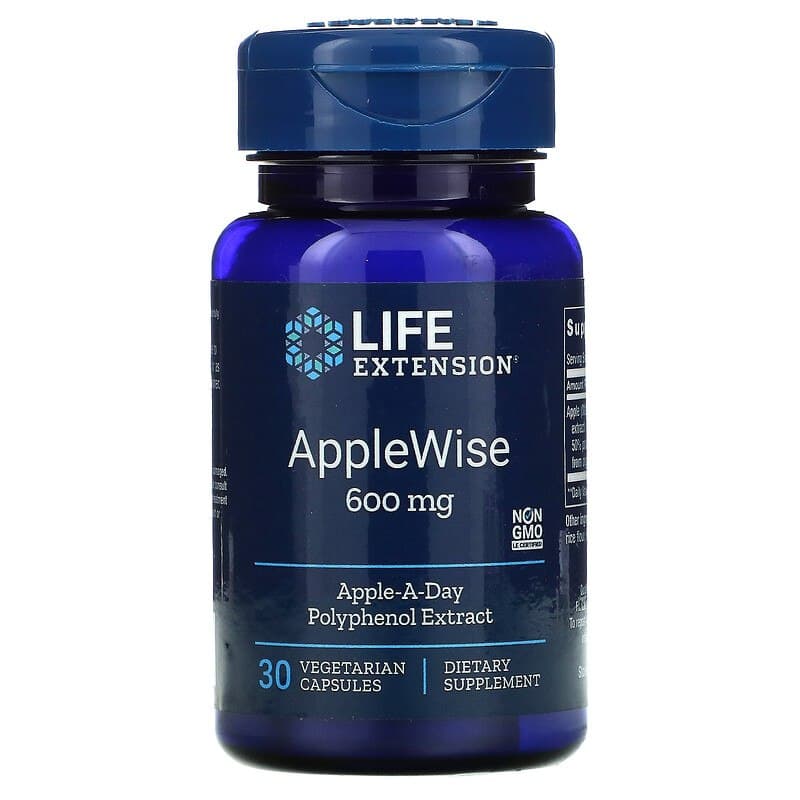 Поліфеноли яблучні Life Extention AppleWise Polyphenol екстракт 600 мг, 30 капсул (LEX-16253)