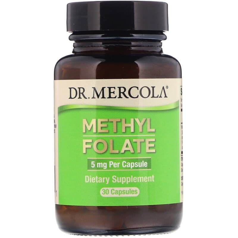 Фолат Dr. Mercola Folate 5 мг, 30 капсул (MCL-03086)