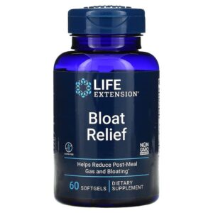 Засіб від здуття живота Life Extension Bloat Reliefe, 60 гелевих капсул (LEX-24126)