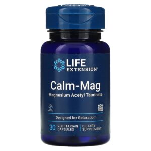 Магній ацетил-тауринат Life Extension Calm-Mag, 30 вегетаріанських капсул (LEX-24343)