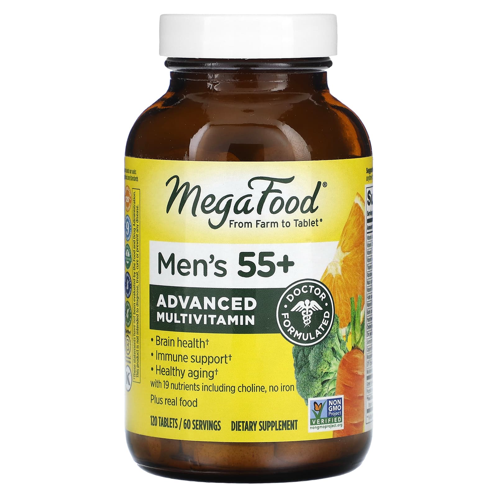 Вітаміни для чоловіків 55 + Mega Food Multi for Men 55+, 120 таблеток (MGF-10328)
