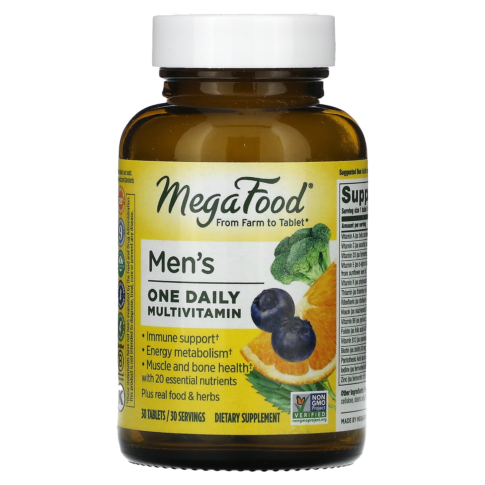 Вітаміни для чоловіків Mega Food Men's One Daily без заліза 1 в день, 30 таблеток (MGF-10106)