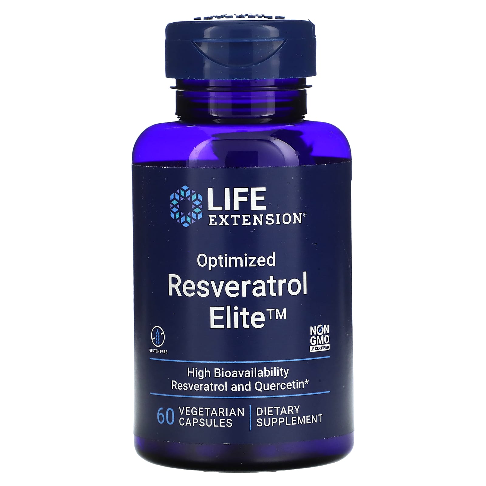 Ресвератрол Life Extension Optimized Resveratrol Elite, 60 вегетаріанських капсул (LEX-22306)