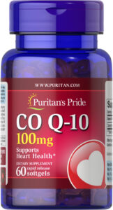 Коензим Q-10 Puritan's Pride Co Q-10 100 мг, 60 гелевих капсул швидкого вивільнення (PTP-00057)