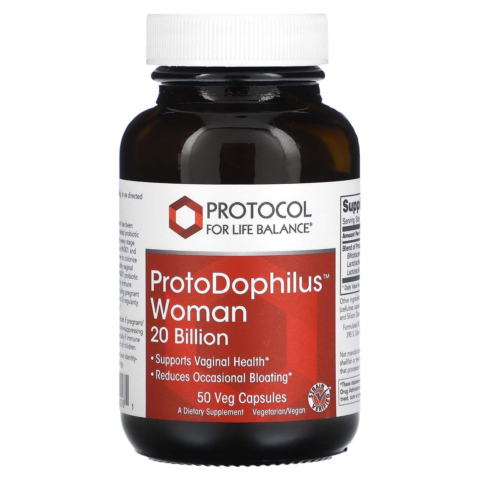 Пробіотики для жінок Protocol for Life Balance ProtoDophilus Woman 20 млрд КУО, 50 веганських капсул (PRT-12906)