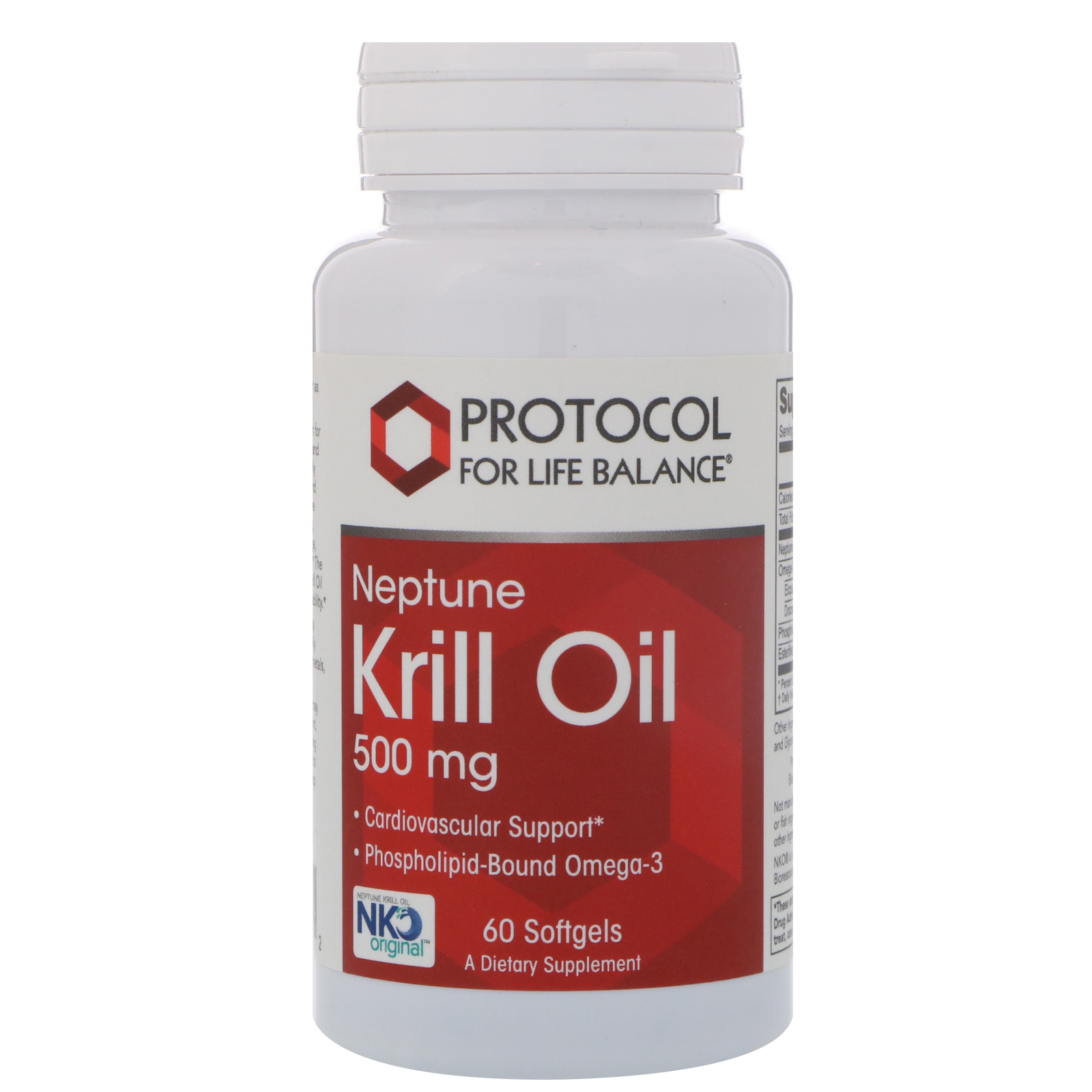 Масло криля Protocol for Life Balance Krill Oil 500 мг, 60 кап. (PRT-11625)