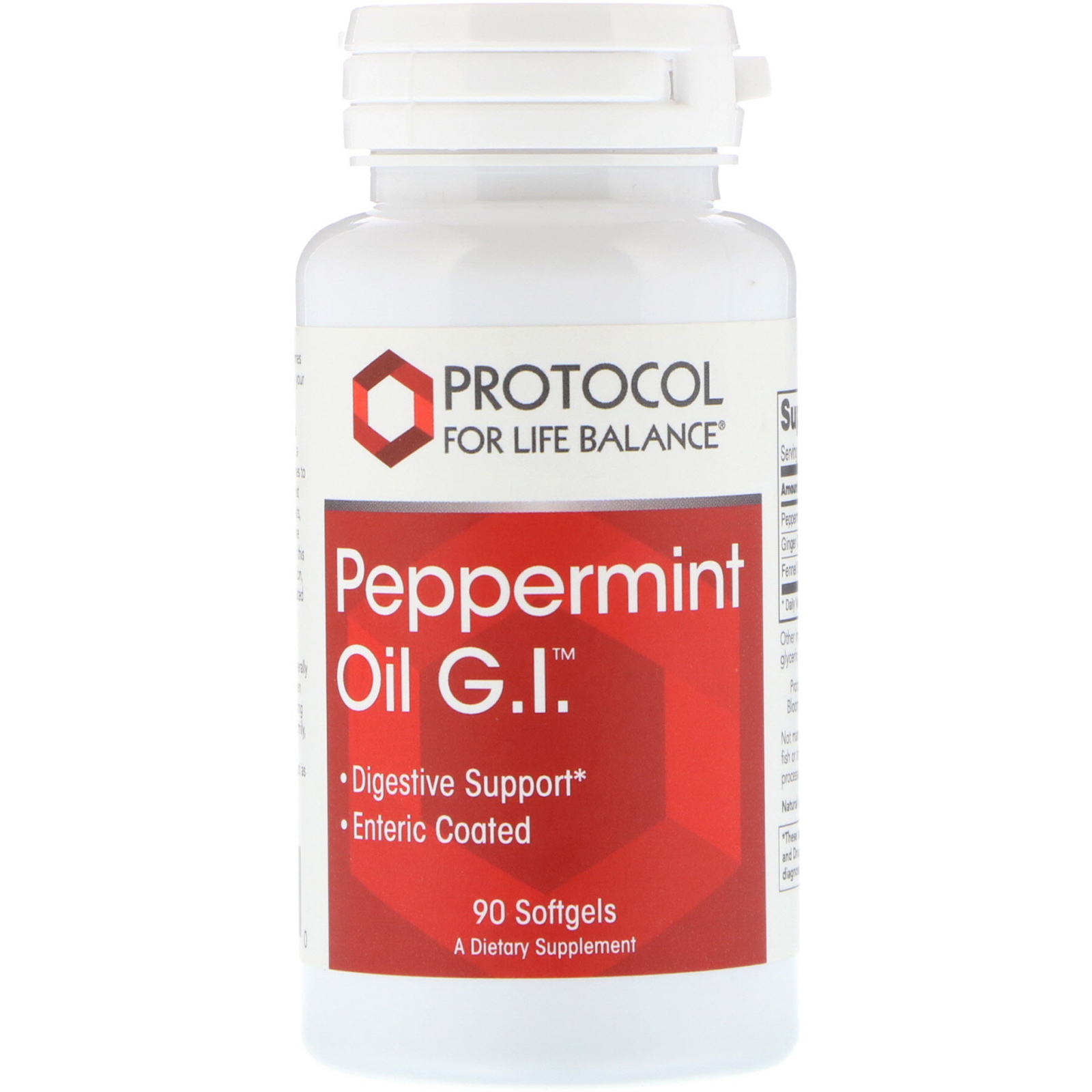 Масло м'яти перцевої Protocol for Life Balance Peppermint Oil GI, 90 кап. (PRT-14727)