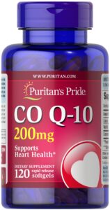 Коензим Q10 Puritan's Pride CO Q-10 200 мг, 120 гелевих капсул (PTP-00010)