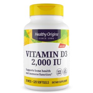 Вітамін Д3 Healthy Origins Vitamin D3 2000 МО, 120 капсул (HOG-15374)