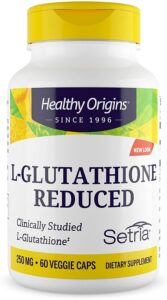 Глутатіон Healthy Origins L-Glutathione Setria знижений 250 мг, 60 капсул (HOG-41333)