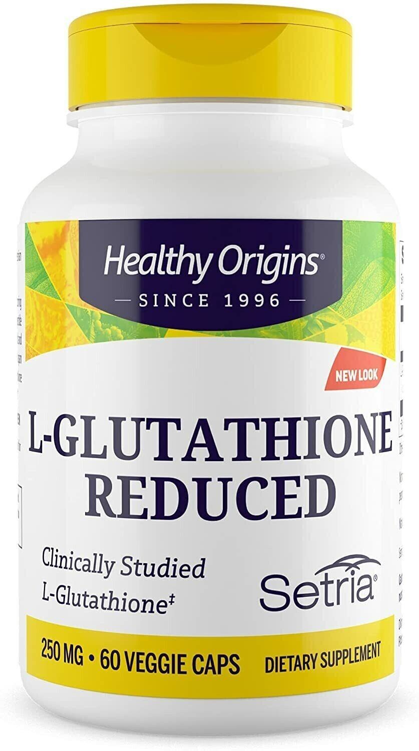 Глутатіон Healthy Origins L-Glutathione Setria знижений 250 мг, 60 капсул (HOG-41333)