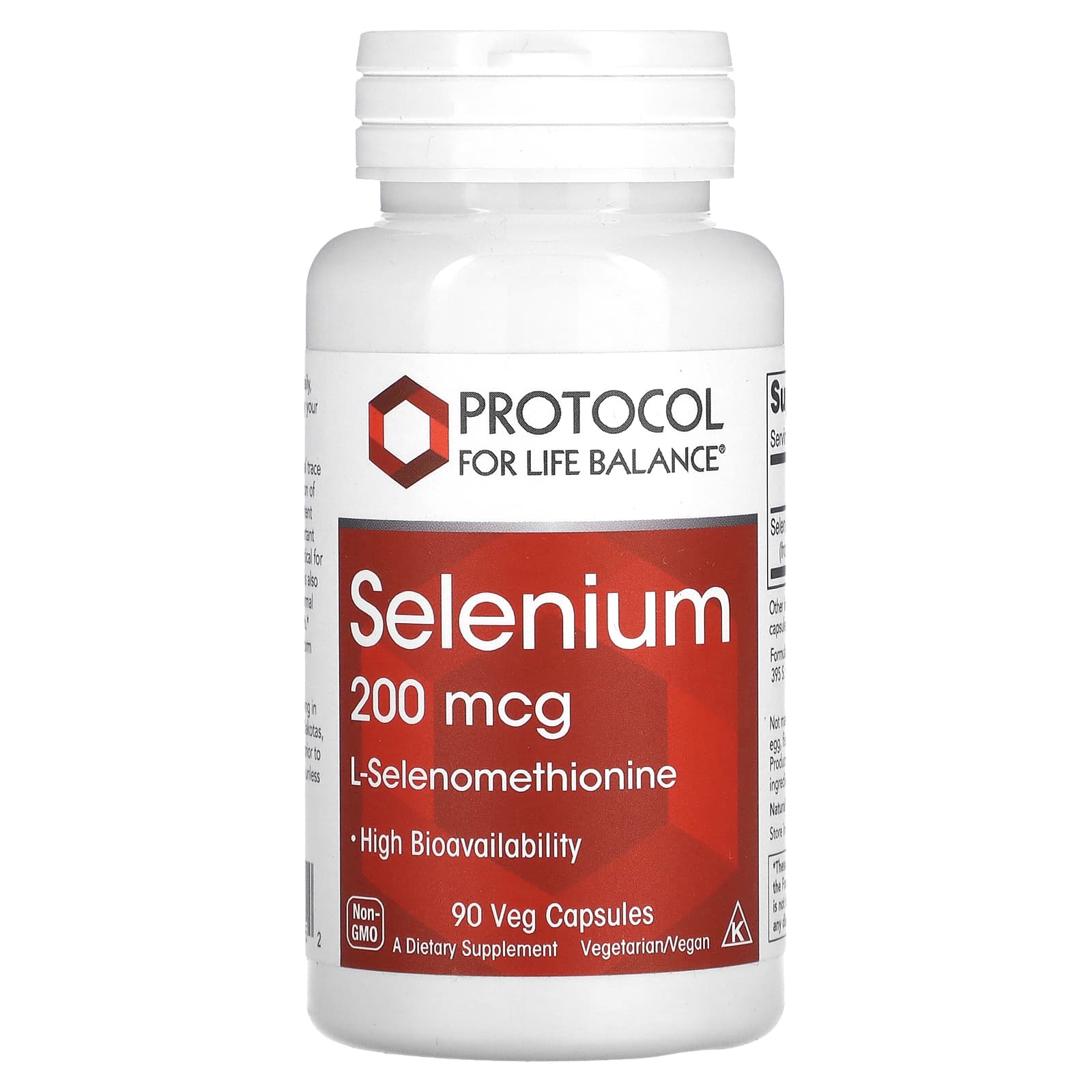 Селен Protocol for Life Balance Selenium 200 мкг, 90 веганських капсул (PRT-11485)