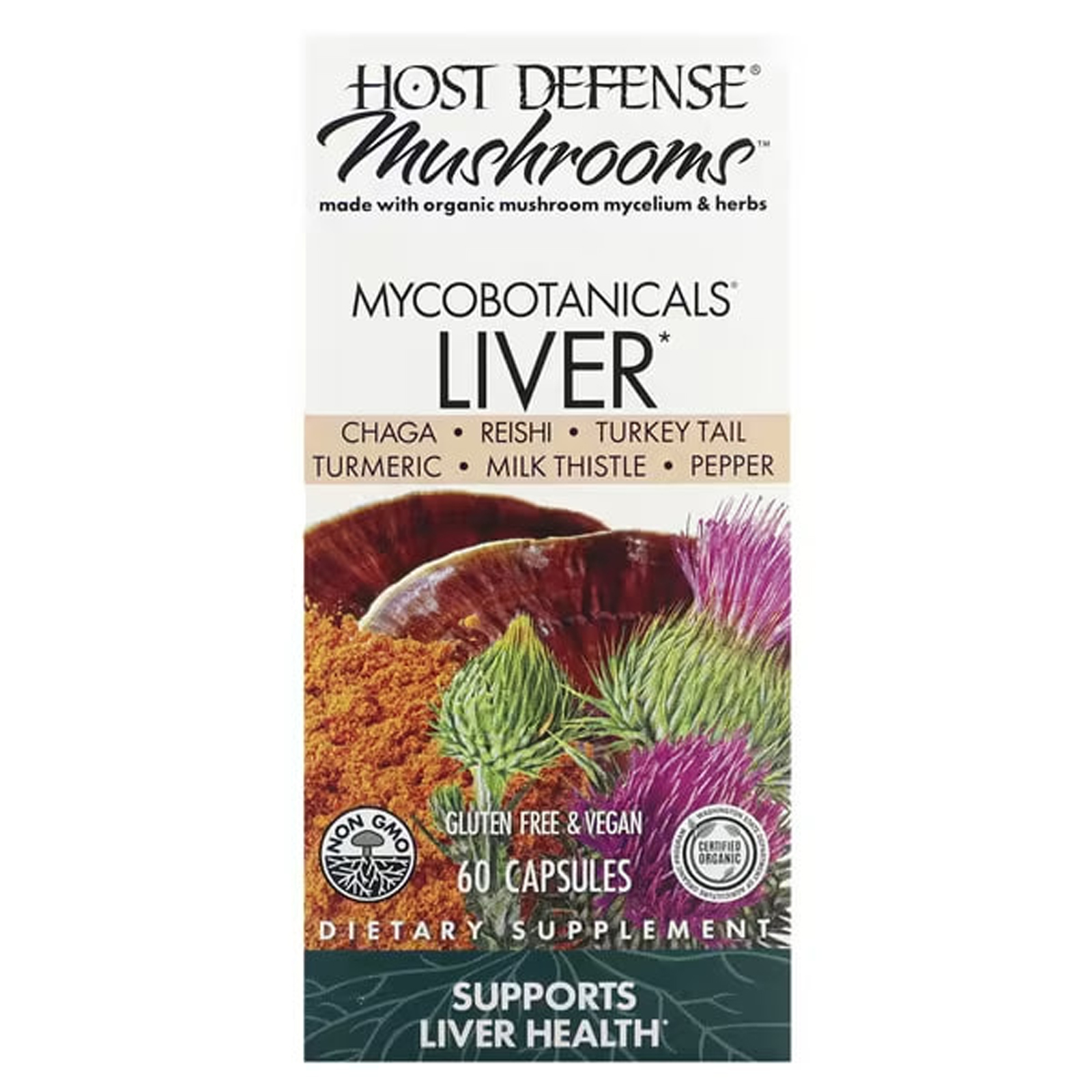Формула для печінки Fungi Perfecti Helps Support Liver Health Host Defense, 60 капсул (FPI-03882)