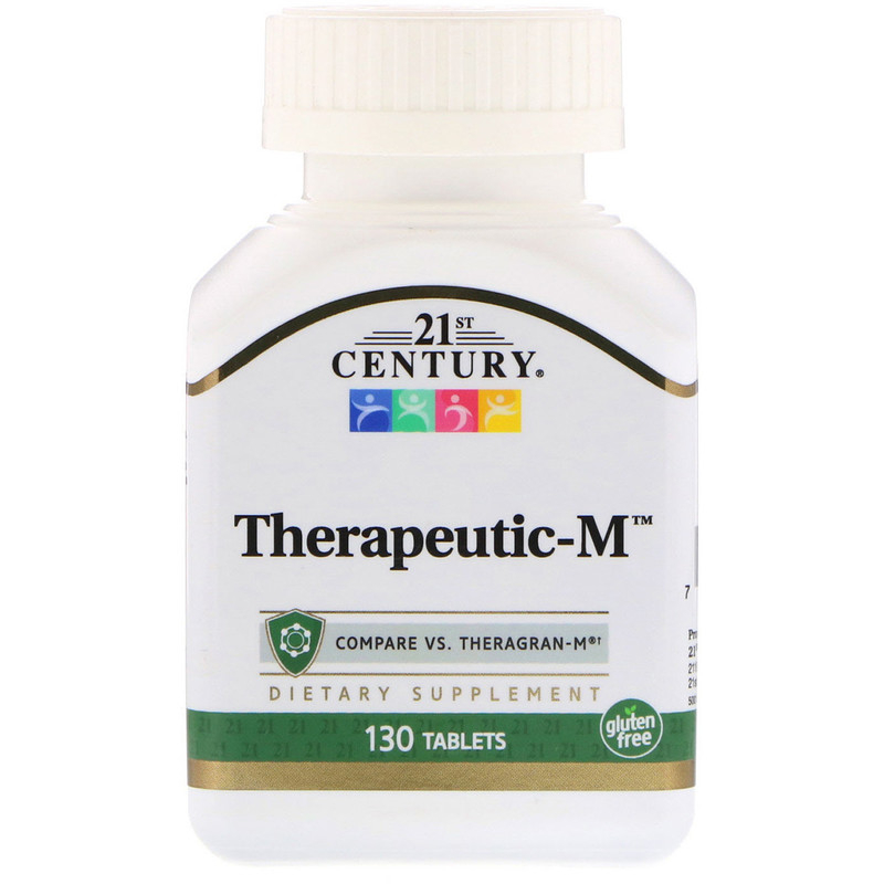 Полівітаміни терапевтичні-М 21st Century Therapeutic-M, 130 таб. (CEN-22368)