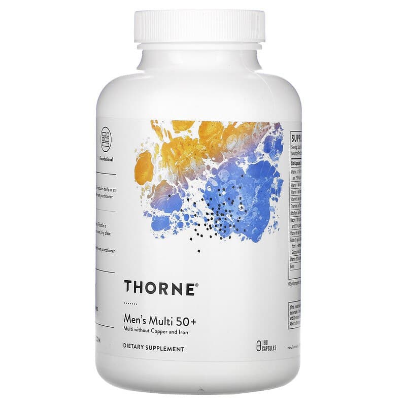 Мультивітаміни для чоловіків 50+ Thorne Men's Multi, 180 капсул (THR-01132)
