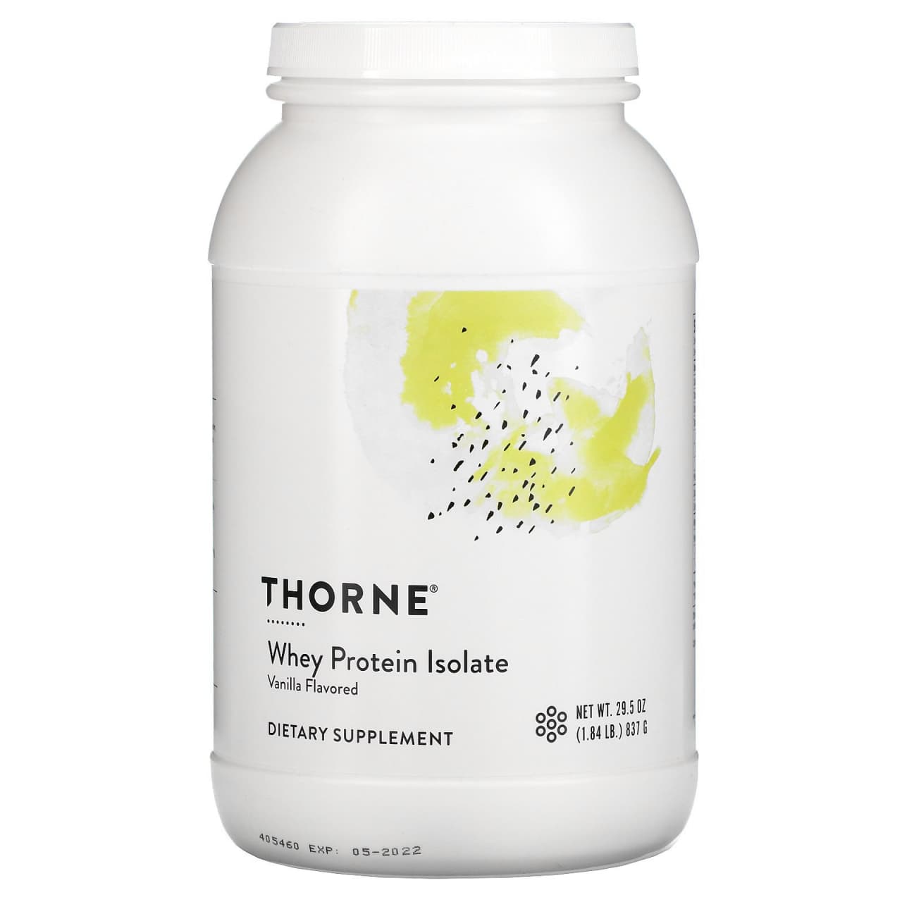 Сироватковий протеїн ізолят Thorne Whey Protein ваніль, 837 г (THR-00568)