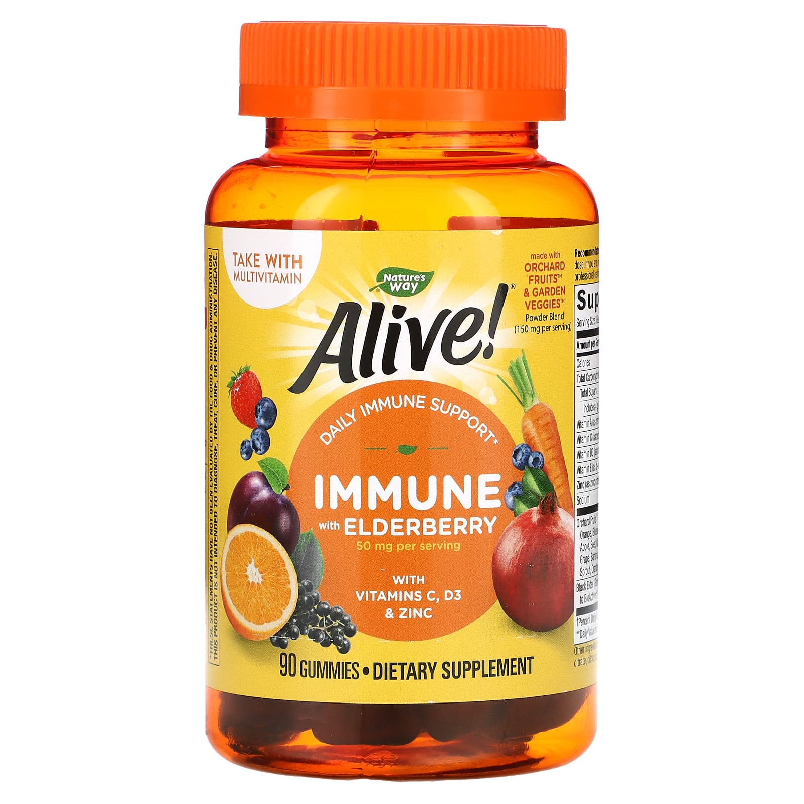 Вітаміни для імунітетуNature's Way Alive! Immune Gummies, 90 жувальних таблеток (NWY-10484)