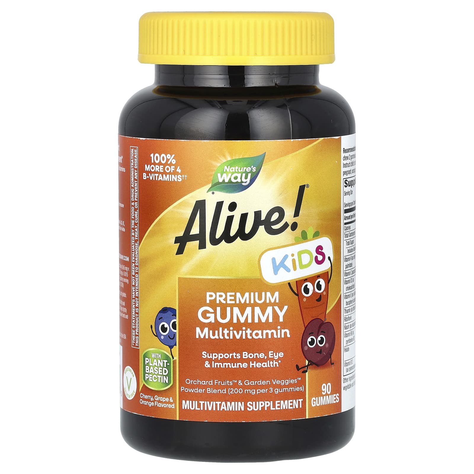 Мультивітаміни для дітей Nature's Way вишня, виноград і апельсин Alive! Multi-Vitamin, 90 жувальних цукерок (NWY-15789)