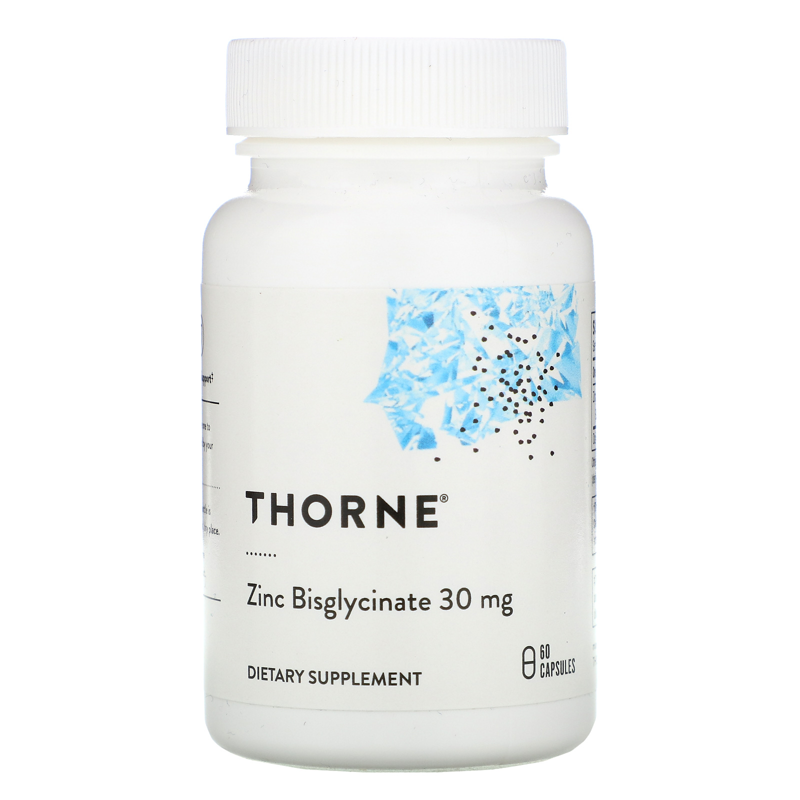 Бісгліцинат цинку Thorne Zinc Bisglycinate 30 мг, 60 капсул (THR-01174)