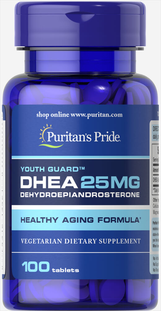 ДГЕА (дегідроепіандростерон) Puritan's Pride DHEA 25 мг, 100 таблеток (PTP-13421)