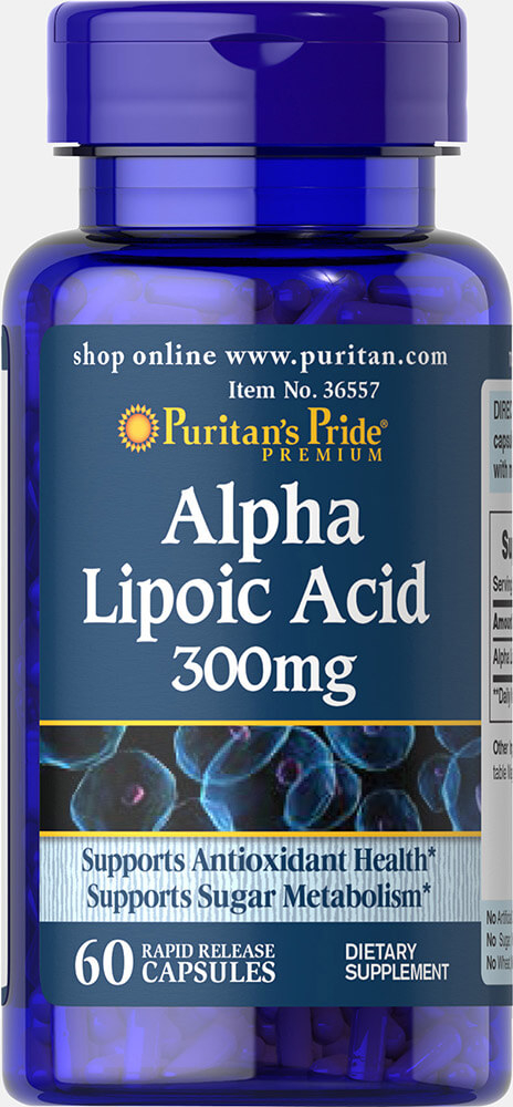 Альфа-ліпоєва кислота Puritan's Pride Alpha Lipoic Acid 300 мг, 60 капсул (PTP-36557)