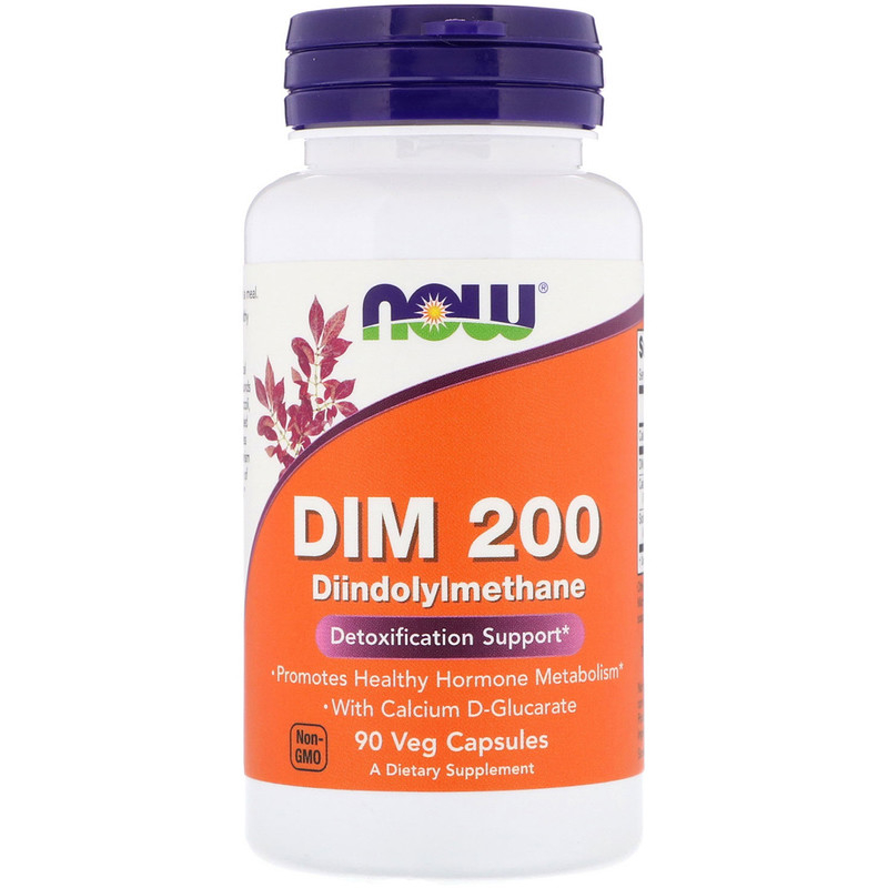 Диіндолілметан Now Foods DIM-200, 90 вегетаріанських капсул (NOW-03049)