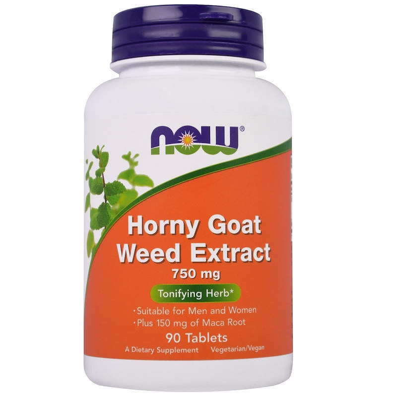 Горянка з макою Now Foods (Horny Goat Weed) екстракт 750 мг, 90 таблеток (NOW-04758)