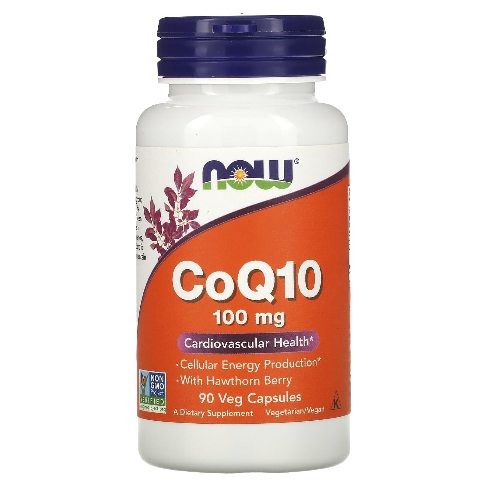 Коензим Q10 (CoQ10) Now Foods з ягодами глоду 100 мг, 90 капсул (NOW-03212)