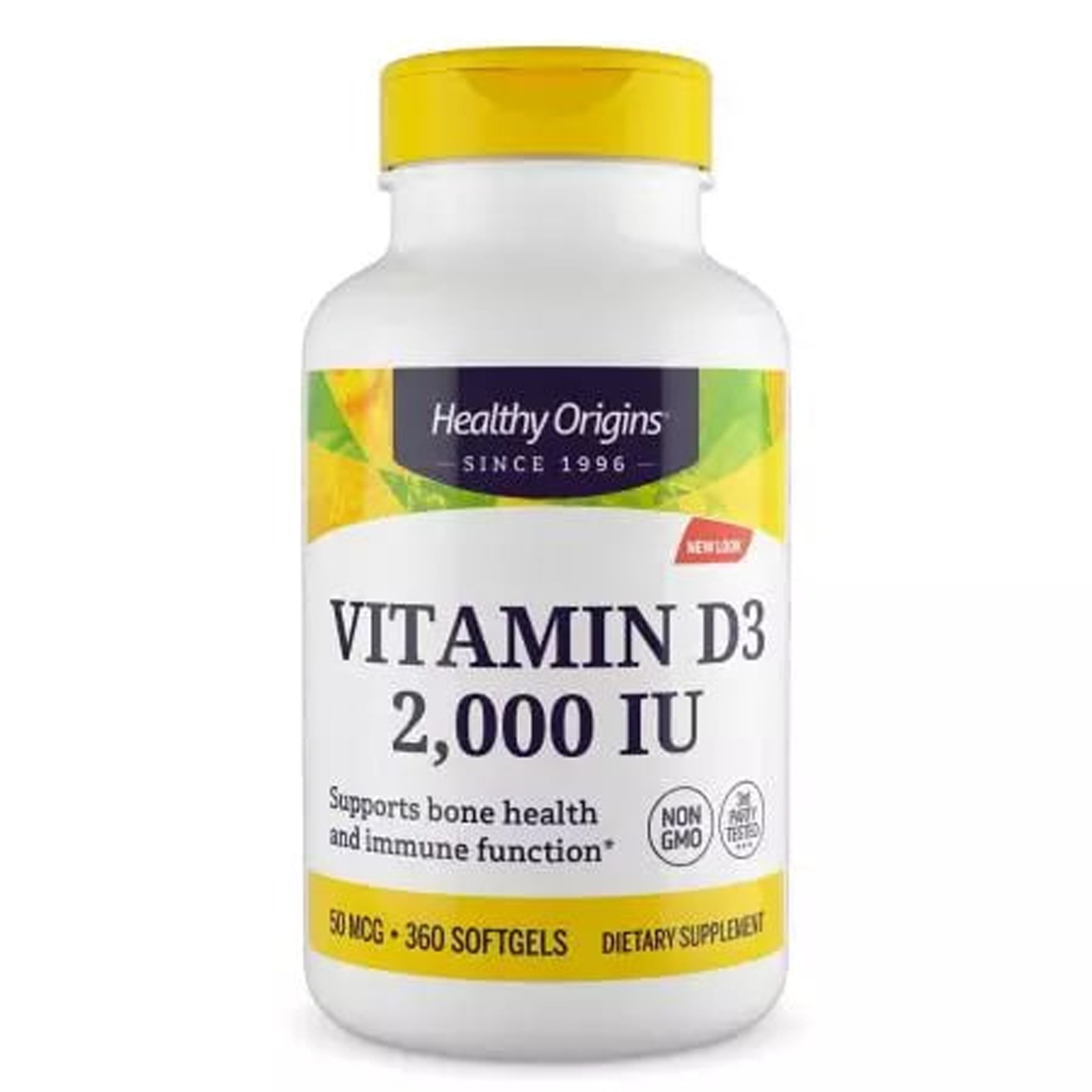 Вітамін D3 в маслі МСТ Healthy Origins Vitamin D3 in MCT Oil 2000 МО, 360 гелевих капсул (HOG-15391)