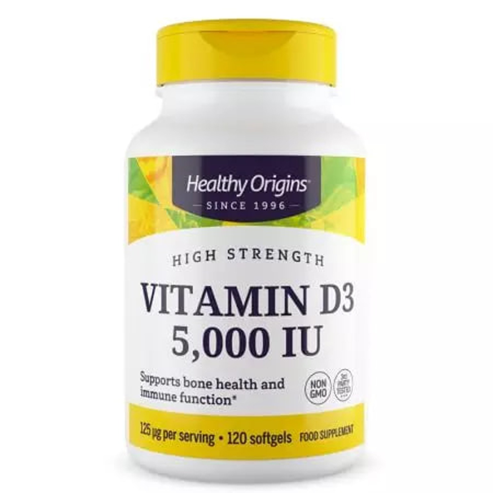 Вітамін D3 в олії МСТ Healthy Origins Vitamin D3 in MCT Oil 5000 МО 120 гелевих капсул (HOG-15393)