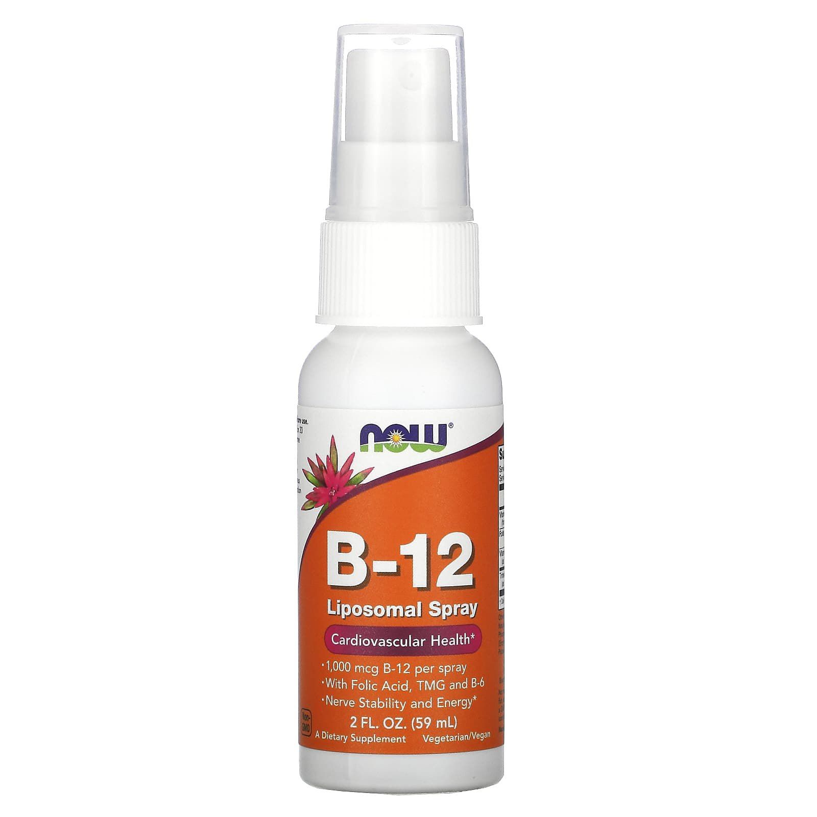 Вітамін В12 Now Foods Vitamin B-12 ліпосомальний спрей 1000 мкг, 59 мл. (NOW-03910)