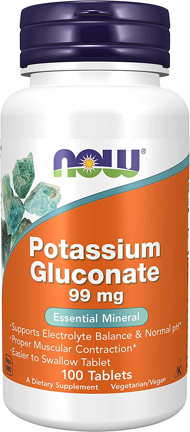 Калій глюконат Now Foods Potassium Gluconate 99 мг, 100 таблеток (NOW-01460)