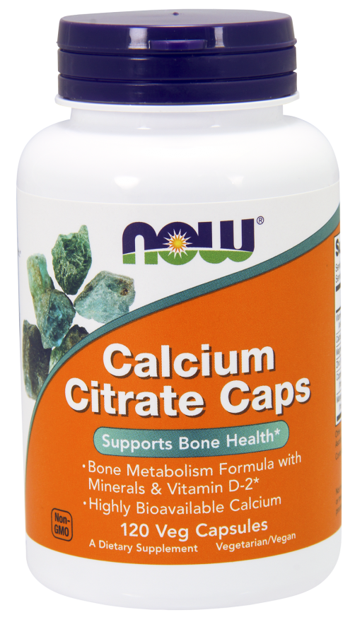 Цитрат кальцію з мінералами Now Foods Calcium Citrate 120 вегетаріанських капсул (NOW-01235)