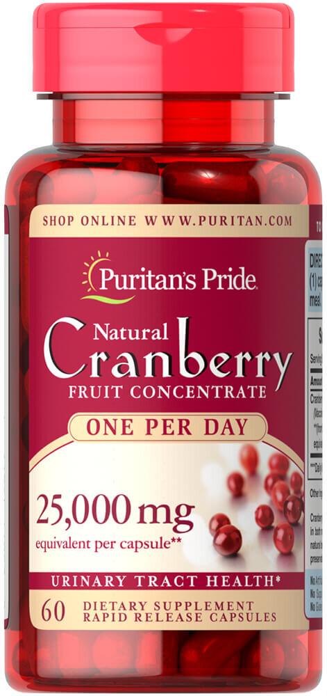 Журавлина Puritan's Pride Cranberry 1 на день, 60 капсул (PTP-19877)