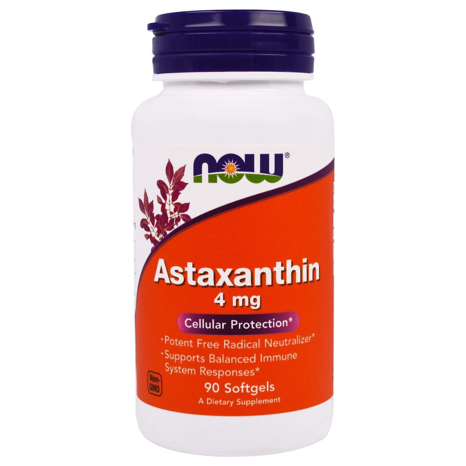 Астаксантин Now Foods Astaxanthin 4 мг, 90 гелевих капсул (NOW-02305)