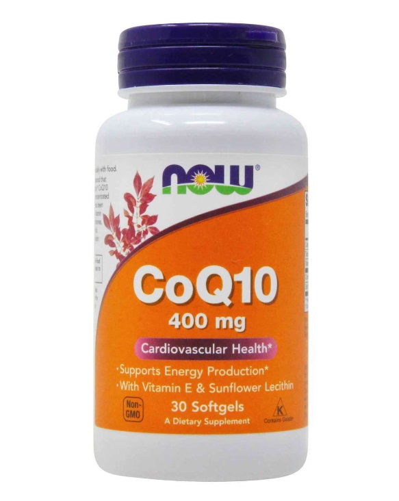 Коензим Q10 Now Foods CoQ10 з вітаміном Е та лецитином 400 мг, 30 гелевих капсул (NOW-03199)