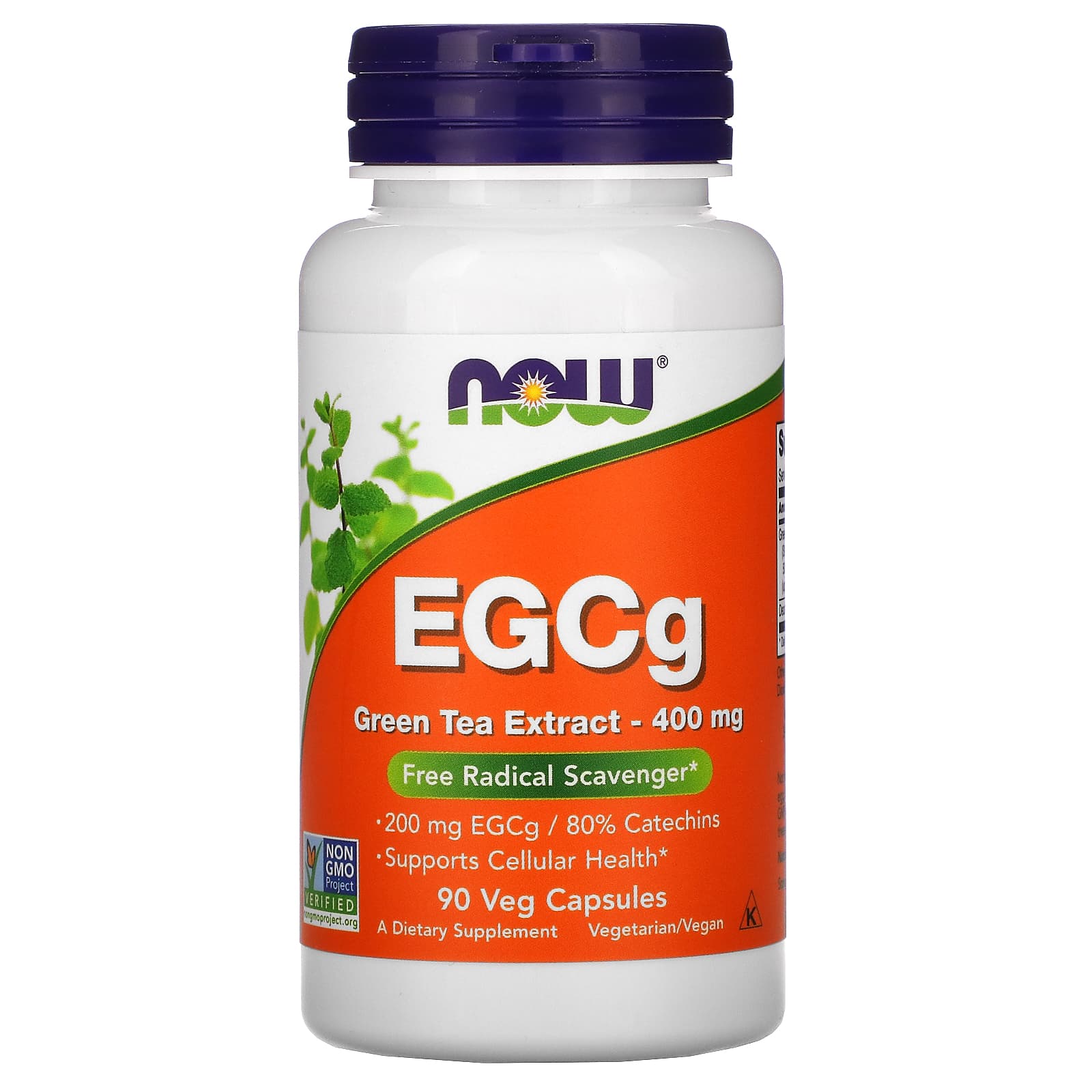 Зелений чай EGCg Now Foods (Green Tea) екстракт 400 мг, 90 капсул (NOW-04704)