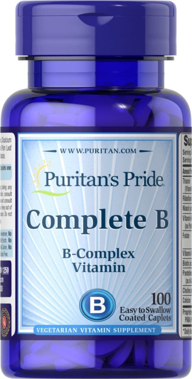 Комплекс вітамінів групи В Puritan's Pride Complete B, 100 капсул (PTP-11250)