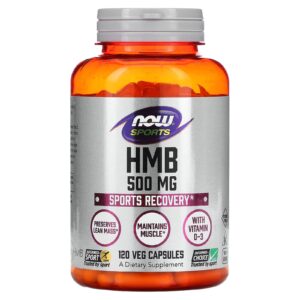 Гідроксиметилбутират ГМБ Now Foods HMB Sports 500 мг, 120 вегетаріанських капсул (NOW-02054)