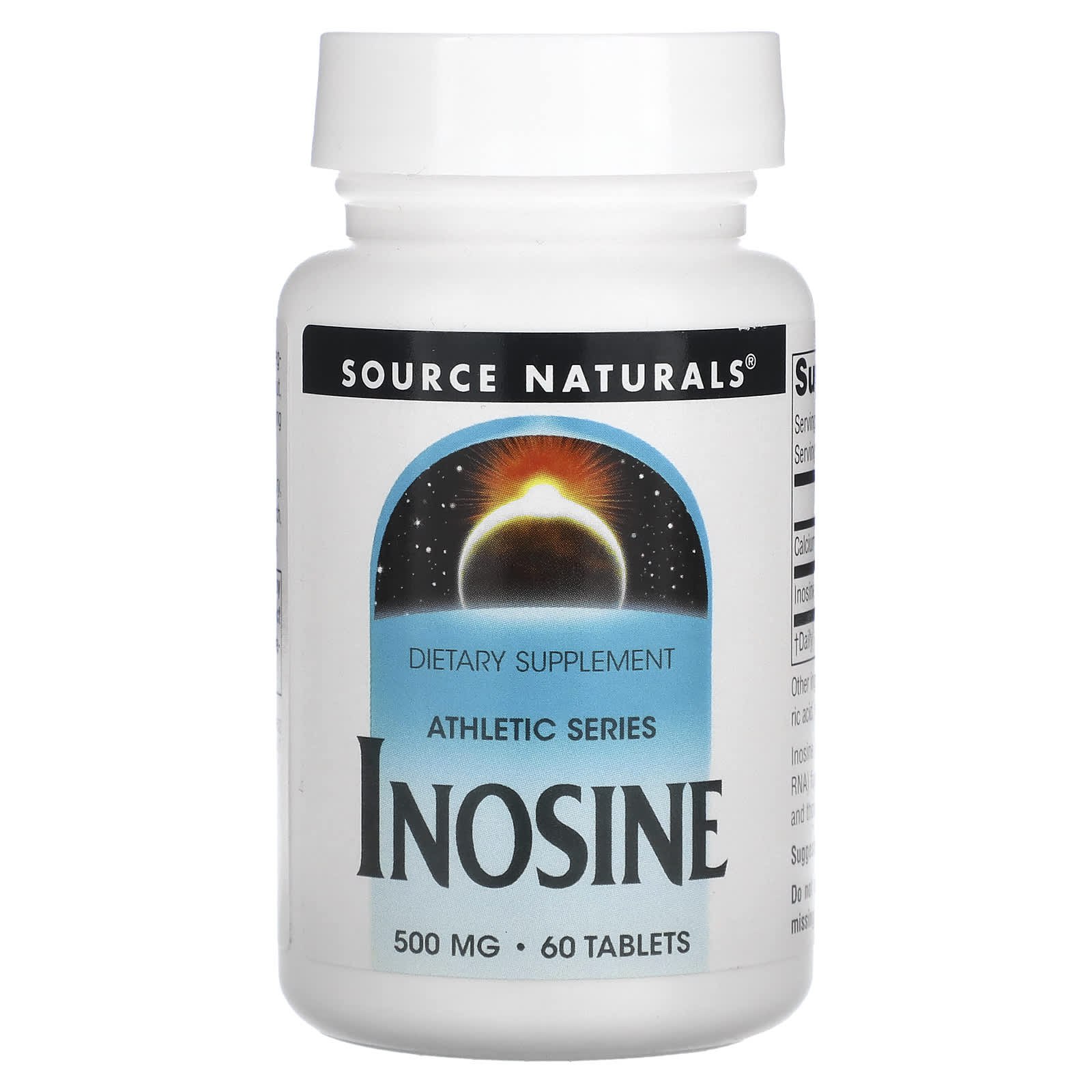 Інозин Source Naturals Inosine 500 мг, 60 таблеток (SNS-00652)