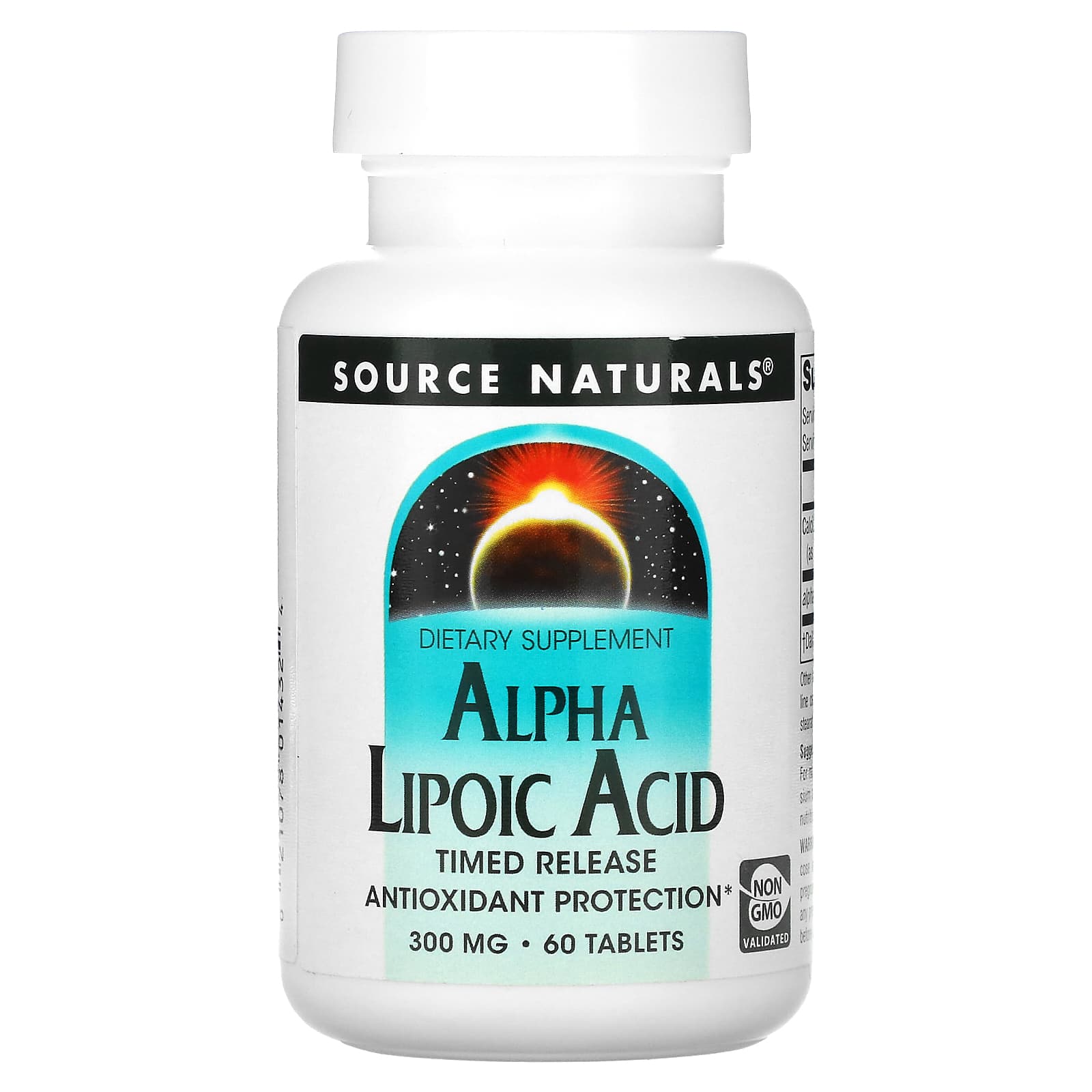Альфа-ліпоєва кислота Source Naturals Alpha Lipoic Acid уповільненого вивільнення, 300 мг, 60 таблеток (SNS-01432)